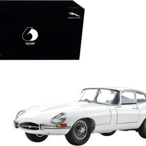 Jaguar E-Type Coupe RHD (Right Hand Drive) White “E-Type 60th Anniversary” (1961-2021) 1/18 Diecast Model Car by Kyosho