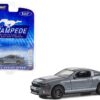 2010 Shelby GT500 Sterling Gray Metallic with White Stripes “The Drive Home to the Mustang Stampede” Series 1 1/64 Diecast Model Car by Greenlight