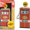 1954 Tokheim 350 Twin Gas Pump “Pennzoil Unleaded” Orange and Beige (Weathered) “Vintage Gas Pumps” Series 14 1/18 Diecast Replica by Greenlight