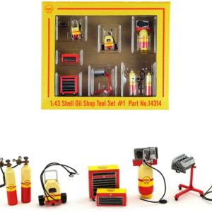 “Shell Oil” Shop Tools Set of 7 pieces 1/43 Diecast Models by GMP