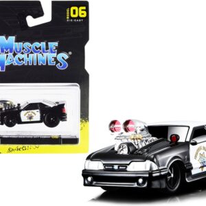 1993 Ford Mustang SVT Cobra CHP “California Highway Patrol” Black and White 1/64 Diecast Model Car by Muscle Machines