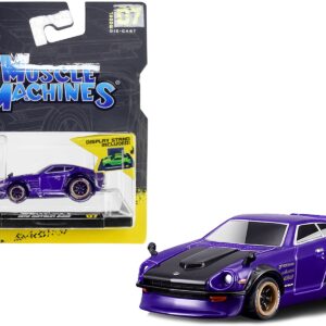 1972 Datsun 240Z Purple with Dark Gray Hood 1/64 Diecast Model Car by Muscle Machines