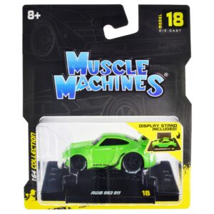 RWB 911 993 Bright Green “RAUH-Welt BEGRIFF” 1/64 Diecast Model Car by Muscle Machines