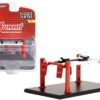 Adjustable Four-Post Lift “Summit Racing Equipment” Red and White “Four-Post Lifts” Series 5 1/64 Diecast Model by Greenlight