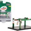 Adjustable Four-Post Lift “Turtle Wax” Green and Red “Four-Post Lifts” Series 5 1/64 Diecast Model by Greenlight