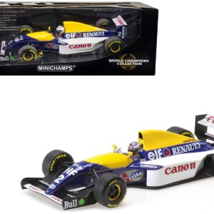 Williams Renault FW15C #2 Alain Prost “Canon” Winner F1 Formula One World Championship (1993) with Driver Limited Edition 1/18 Diecast Model Car by Minichamps