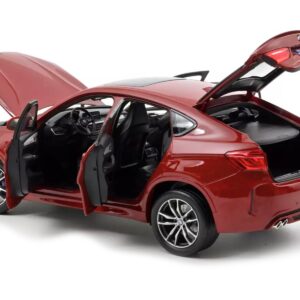 2015 BMW X6 M Red Metallic with Sunroof 1/18 Diecast Model Car by Norev