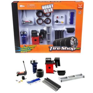 Repair Tire Shop Accessories Tool Set for 1/24 Scale Models by Phoenix Toys