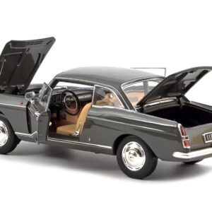 1967 Peugeot 404 Coupe Graphite Gray 1/18 Diecast Model Car by Norev