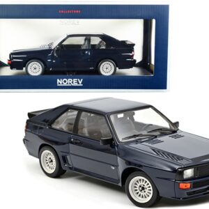 1985 Audi Sport Quattro Coupe Dark Blue 1/18 Diecast Model Car by Norev