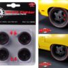 5-Spoke Wheel and Tire Set of 4 from 1970 Plymouth Road Runner Street Fighter 6-Pack Attack 1/18 by GMP