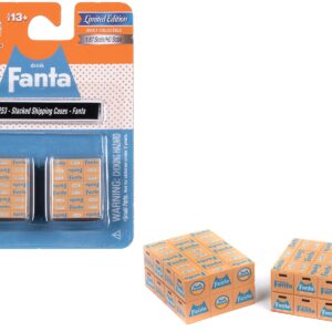 Stacked Shipping Cases “Fanta” Set of 2 pieces “Mini Metals” Series for 1/87 (HO) Scale Models by Classic Metal Works