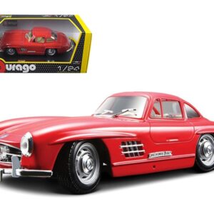 1954 Mercedes 300 SL Gullwing Red 1/24 Diecast Model Car by Bburago