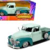 1953 Chevrolet 3100 Pickup Truck Lowrider Light Green and Teal Two-Tone “Low Rider Collection” 1/24 Diecast Model Car by Welly