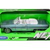 1963 Chevrolet Impala Convertible Light Blue Metallic with White Interior “NEX Models” 1/24 Diecast Model Car by Welly