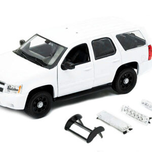 2008 Chevrolet Tahoe Unmarked Police Car White 1/24 Diecast Model Car by Welly