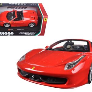 Ferrari 458 Spider Red 1/24 Diecast Model Car by Bburago