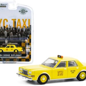 1984 Dodge Diplomat Yellow “NYC Taxi” (New York City) “Hobby Exclusive” 1/64 Diecast Model Car by Greenlight