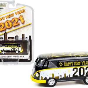 Volkswagen Panel Van “Happy New Year 2021” “Hobby Exclusive” 1/64 Diecast Model by Greenlight