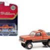 1984 Chevrolet K-10 Scottsdale 4×4 Pickup Truck Red and Black with Gold Stripes (Weathered) “Sno Chaser” “Hobby Exclusive” Series 1/64 Diecast Model Car by Greenlight