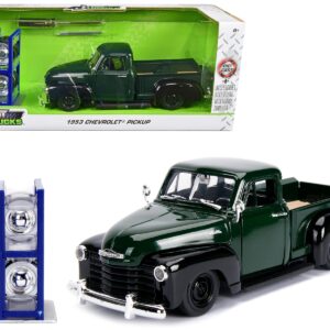 1953 Chevrolet 3100 Pickup Truck Green with Extra Wheels “Just Trucks” Series 1/24 Diecast Model Car by Jada