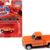 1976 Chevrolet Stepside Pickup Truck Tangier Orange with White Stripes 1/87 (HO) Scale Model Car by Classic Metal Works