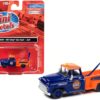 1957 Chevrolet Stepside Tow Truck “Gulf” Blue and Orange 1/87 (HO) Scale Model Car by Classic Metal Works