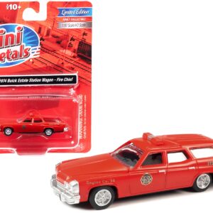 1974 Buick Estate Station Wagon Red “Fire Chief” 1/87 (HO) Scale Model by Classic Metal Works