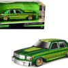 1987 Chevrolet Caprice Green Metallic with Graphics “Lowriders” “Classic Muscle” Series 1/26 Diecast Model Car by Maisto