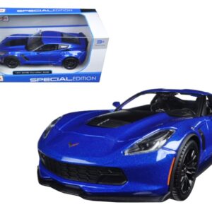 2015 Chevrolet Corvette Stingray C7 Z06 Blue Metallic 1/24 Diecast Model Car by Maisto