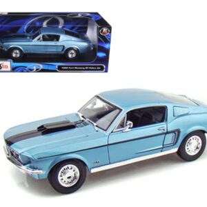 1968 Ford Mustang CJ Cobra Jet Blue 1/18 Diecast Model Car by Maisto