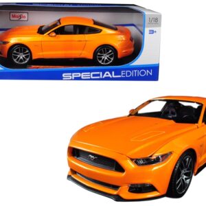 2015 Ford Mustang GT 5.0 Orange Metallic “Special Edition” 1/18 Diecast Model Car by Maisto