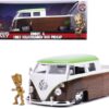 1963 Volkswagen Bus Pickup Truck with Groot Diecast Figurine “Guardians of the Galaxy” “Marvel” Series 1/24 Diecast Model Car by Jada