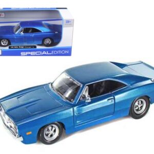 1969 Dodge Charger R/T Hemi Blue 1/25 Diecast Model Car by Maisto