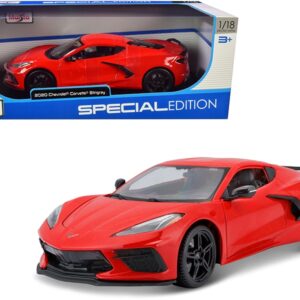 2020 Chevrolet Corvette Stingray C8 Red 1/18 Diecast Model Car by Maisto