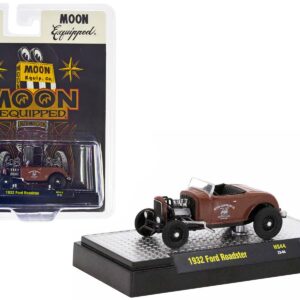 1932 Ford Roadster Brown Primer “Mooneyes – Moon Equipped” Limited Edition to 3300 pieces Worldwide 1/64 Diecast Model Car by M2 Machines