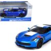 2017 Chevrolet Corvette Grand Sport Blue Metallic 1/24 Diecast Model Car by Maisto