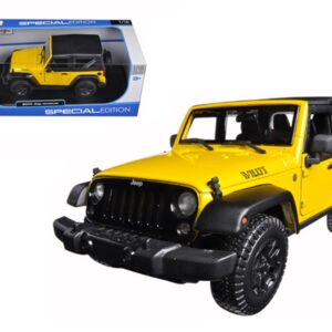 2014 Jeep Wrangler Willys Yellow 1/18 Diecast Model Car by Maisto