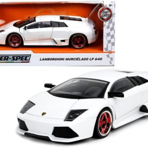 Lamborghini Murcielago LP640 White “Hyper-Spec” 1/24 Diecast Model Car by Jada