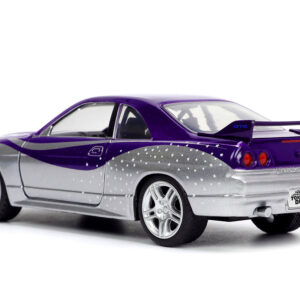 1995 Nissan Skyline GT-R (BCNR33) Purple and Silver Metallic “Fast & Furious” Series 1/32 Diecast Model Car by Jada