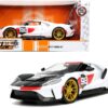 2021 Ford Gt #98 White “Heritage Edition” “Bigtime Muscle” Series 1/24 Diecast Model Car by Jada