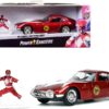 1967 Toyota 2000GT RHD (Right Hand Drive) Red Metallic and Red Ranger Diecast Figurine “Power Rangers” “Hollywood Rides” Series 1/32 Diecast Model Car by Jada