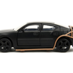 2006 Dodge Charger Matt Black with Outer Cage “Fast & Furious” Series 1/32 Diecast Model Car by Jada