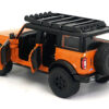 2021 Ford Bronco Orange with Black Stripes and Roof Rack “Just Trucks” Series 1/24 Diecast Model Car by Jada