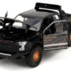 2017 Ford F-150 Raptor Pickup Truck Black with Gold Graphics “Pink Slips” Series 1/24 Diecast Model Car by Jada