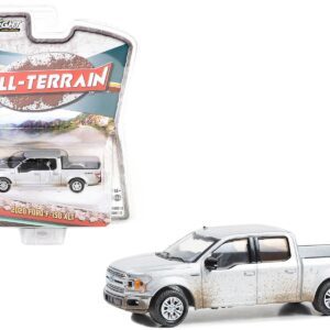 2020 Ford F-150 XLT 4×4 Pickup Truck Iconic Silver Metallic (Dirty Version) “All Terrain” Series 15 1/64 Diecast Model Car by Greenlight