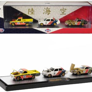 “Datsun” Set of 3 Pieces Limited Edition to 2750 pieces Worldwide 1/64 Diecast Models by M2 Machines