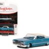 1963 Chevrolet Impala SS 409 Convertible Azure Aqua Blue Metallic with Cream Top (Lot #1119) Barrett-Jackson ‘Scottsdale Edition’ Series 10 1/64 Diecast Model Car by Greenlight