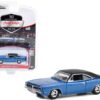 1969 Dodge Charger Blue Metallic with Black Vinyl Top and Tail Stripe (Lot #465.1) Barrett Jackson “Scottsdale Edition” Series 11 1/64 Diecast Model Car by Greenlight