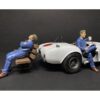 Sitting Mechanics 2 piece Figurine Set for 1/18 Scale Models by American Diorama